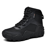Winter Men's Military Boots Outdoor Hiking Special Force Desert Tactical Combat Ankle Work Mart Lion 805-black 41 