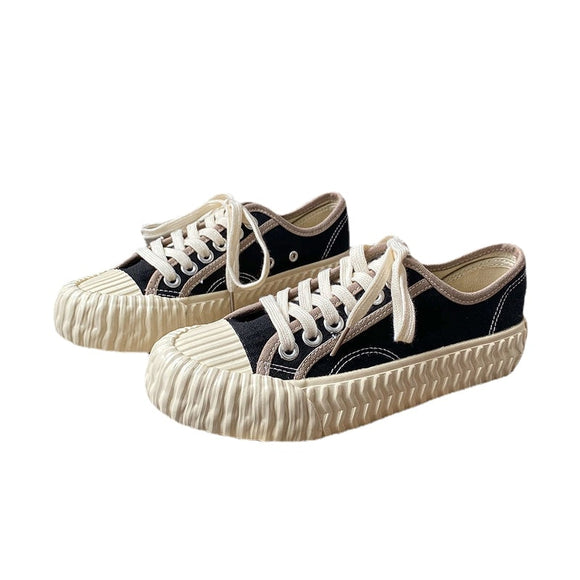  Shoes Women Canvas Summer Student Sneakers Korean All-Matching Retro Easy Matching Board Mart Lion - Mart Lion