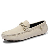 Loafers Men's Casual Shoes Suede Luxury Moccasin Loafers Flats British Style Driving Mart Lion sand 38 