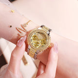 Top Women Watches Ladies  Quartz Full Rhinestone Wristwatches Relogio Feminino Mart Lion   