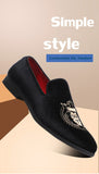 New Loafers Men Shoes Gold Suede Solid Color Classic Fashion Business Casual Wedding shoes  MartLion