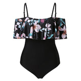Sweet Ruffles Bikini For Women One Pieces Swimwear Print Lady Beachwear Female Swimsuit Mart Lion 02 S 