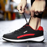 Leather Men's Shoes Trend Casual Walking Shoe Breathable Waterproof Male Sneakers Non-slip Footwear Mart Lion   