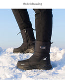 Winter High Boots Men's Outdoor Walking Footwear Non-slip Snow Cotton Shoes Plus Velvet Keep Warm Casual Mart Lion   