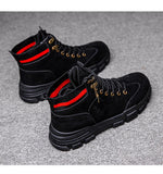 Men's Boots Leather Waterproof Lace Up Military Winter Ankle Lightweight Shoes Casual Non Slip Mart Lion   