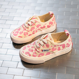 Girls Canvas Shoes Leopard Print Pink Summer Children Pedal Shoes Net Red Tide Mart Lion beige 24 