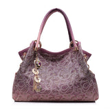 Female Bags for Women Hollow Out Ombre Handbags Floral Print Shoulder Bags Ladies Tote Bag Female Tassel Handbag Top-handle Bags Mart Lion Pink  