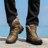 Winter Men‘s Hiking Shoes Outdoor Trekking Boots High Top Mountain Climbing Sneakers Tactical Ankle Boots Mart Lion   