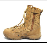  TAN COLOR MILITARY BOOTS FOR MEN ARMY COMBAT DESERT OUTDOOR WITH SIDE ZIPPER Mart Lion - Mart Lion