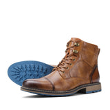 Retro Men Boots Fashion Comfortable  Spring Leather Boots - MartLion