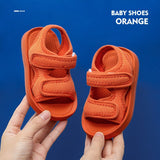 Summer Toddler Boys Sandals Canvas Solid Outdoor Shoes for Kids Boys Breathable Beach Mart Lion Orange 15 