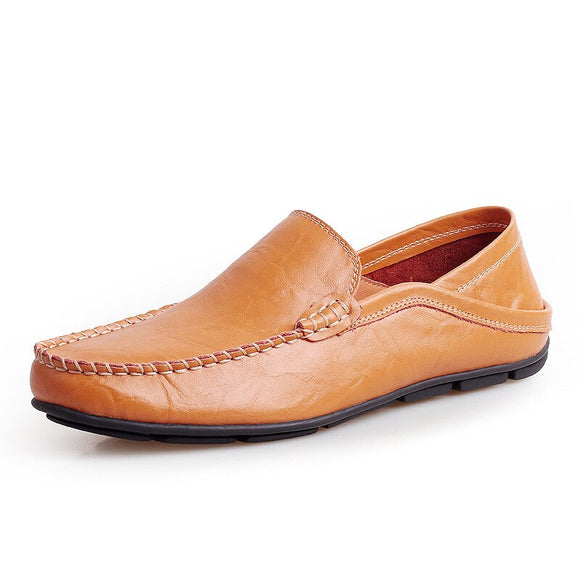  Leather Men's Shoes Casual Formal Loafers Moccasins Breathable Slip on Driving Mart Lion - Mart Lion
