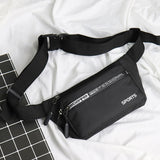 Outdoor men's Belt Pouch Sports handbag Casual Cycling Small Waist Pack Crossbody Bag Shoulder Bag Crossbody Ches Mart Lion Black 4  
