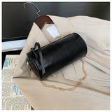 Korean Version Of Simple Soft Surface Magnanimous Broadband Chain Single Shoulder Crossbody Small Cylind Mart Lion   