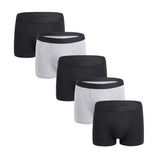 5pcs/lot Men's Boxer Cotton Underwear Set Solid Underpants Calzoncillos Hombre BoxerShorts Lingerie Panties Mart Lion shape2-5pcs Asia L(45-55kg) 