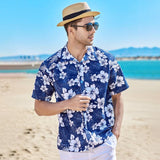 Men's Hawaiian Shirt Casual Colorful Printed Beach Aloha Short Sleeve Camisa Hawaiana Hombre Mart Lion   