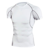 Gym Men's T-shirt Basketball Football Compression Shirt Men's Bodybuilding Tops Tee Tight Rashguard Short Sleeves Clothes Mart Lion TD-92 L 