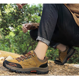 Men's Hiking Shoes Waterproof Warm Sneakers Climbing Casual Non-slip Wear-resistant Outdoor Travel Mart Lion   
