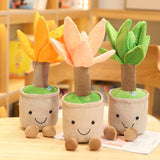 Lifelike Plush Fortune Tree Toy Stuffed Pine Bearded Trees Bamboo Potted Plant Decor Desk Window Decoration Gift for Home Kids Mart Lion orange pink green see description 