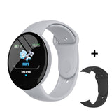 D18 Pro Smart Watch Men Women Bluetooth Fitness Tracker Bracelet Sport Heart Rate Blood Pressure Kids Smartwatch for IOS Android Mart Lion Grey Add 1 Strap  