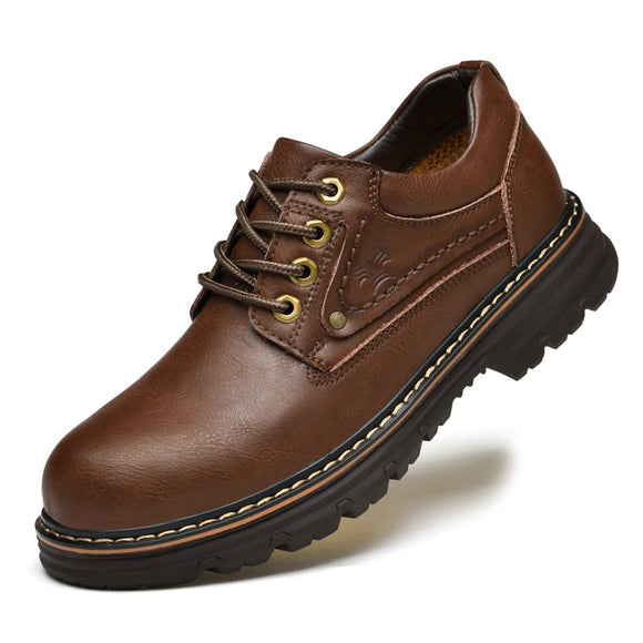 Designer Men's Shoes Casual British Formal Outdoor Waterproof Work Mart Lion Auburn 38 