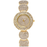 Luxury Women Quartz Watches Ladies Stainless Steel Rhinestone Bracelet Gifts Dress Wristwatches Mart Lion C7 Gold China 