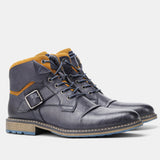 Retro Men Boots Comfortable Casual Leather Boots Mart Lion Blue 626 40 