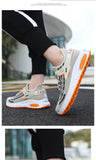 Men's Sports Casual Shoes Flying Women Breathable Mesh Lace Up Running Shoes Cross Border Mart Lion   