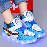 Pokemon Kids Sneakers Anime Pikachu Sport Running Shoes  LED Basketball Breathable Tennis Shoes Casual Luminous Children Mart Lion F 25(16.2cm insole) 