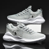 Summer Men's Casual Shoes Lace Up Sports Sneakers Air Mesh Trainers Leisure Lace Up Tenis Footwear Women Walking Flats Mart Lion   