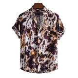Summer Men's Beach Hawaiian Shirts Casual Vacation Street Short Sleeve Street Shirts Tops Mart Lion E898041A XXL China