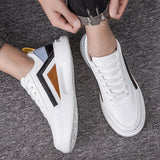Fall Sneakers Men's Casual Shoes Lightweight Breathable White Tenis Shoes Flat Lace-Up Travel Tênis Masculino Mart Lion   
