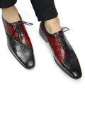 Trendy men's Luxury Designer Party Dress Shoes printing Genuine Leather Oxford Casual Handmade British style Mart Lion   