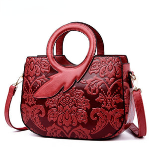 Women Designer Shoulder Bags Classic Chinese Style Luxury Handbags Female Casual Genuine Leather Totes Bags Mart Lion   
