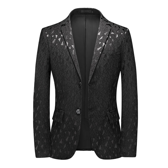 Men's Clothing Blaser Slim Masculino Wedding Party Dress Suits Jacket Homme Luxury Korean Blazer Hombre Elegante Moderno Mart Lion 9960-Black Asian Size M 
