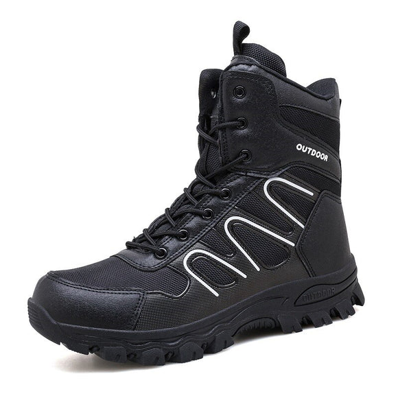 High-Top Men's Hiking Boot Winter Outdoor Shoes Special Tactical Military Trendy Outdoor Waterproof Mart Lion   