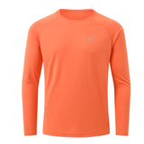 Men's UPF 50+ Rash Guard T-Shirt Athletic Crewneck Sweatshirt Long Sleeve Fishing Hiking Workout Outdoor Pullover Mart Lion   