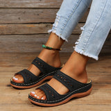  Women Sandals Orthopedic Slippers Open Toe Summer Shoes Vintage Low Heels Platform Corrector Sponge Walking Mart Lion - Mart Lion