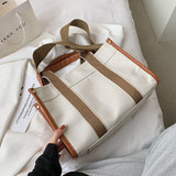Casual Striped Canvas Large Tote Bag Designer Women Handbags Luxury Shoulder Crossbody Big Shopper Purse Travel Sac Ol Mart Lion BrownA L China 