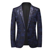 Men's Clothing Blaser Slim Masculino Wedding Party Dress Suits Jacket Homme Luxury Korean Blazer Hombre Elegante Moderno Mart Lion 9940-Navy Asian Size M 