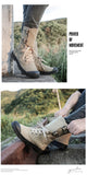 Men Canvas Boots High Buckle Belt Outdoor Mountain Climbing Casual Shoes Sneakers Mart Lion   