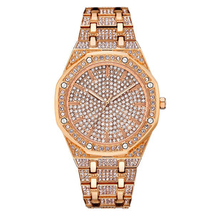 Full Steel Man Women‘s Wristwatch Ladies Dual Display Watch Relogio feminino Mart Lion Rose Gold50  