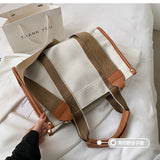 Casual Striped Canvas Large Tote Bag Designer Women Handbags Luxury Shoulder Crossbody Big Shopper Purse Travel Sac Ol Mart Lion   