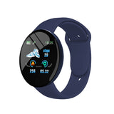 D18 Pro Smart Watch Men Women Bluetooth Fitness Tracker Bracelet Sport Heart Rate Blood Pressure Kids Smartwatch for IOS Android Mart Lion Blue  