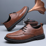 Men's Shoes Casual British Style Handmade Oxford Flats Classic Dress Wedding Office Leather Mart Lion   