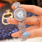 Women Wristwatches Full Stainless Steel Women Roman Numeral Quartz Watch Reloj Mujer Feminino Mart Lion   