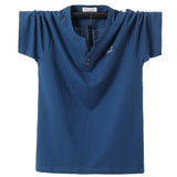 Men's Big Tall T-shirt Short Sleeves Oversized Cotton Tee Summer Fit  Elastic force Mart Lion Blue M 