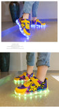 Pokemon Kids Sneakers Anime Pikachu Sport Running Shoes  LED Basketball Breathable Tennis Shoes Casual Luminous Children Mart Lion   