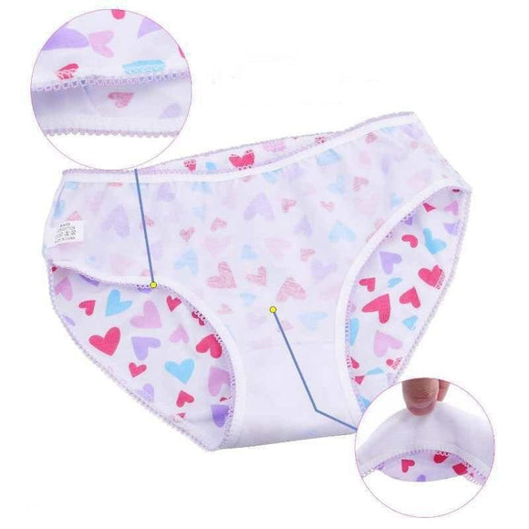  12pcs /Lot Baby Girls Briefs  Cartoon  Underwears Children Panties  Short Underpants For 1-12 Years Mart Lion - Mart Lion