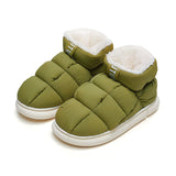 Women's Home Slippers Winter Warm Plush Waterproof Slippers Indoor Non-slip Cotton Shoes Couple Zapatos Mujer Mart Lion jungle green 26-27 
